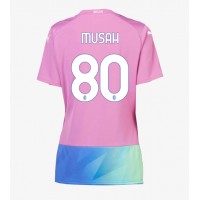 Camisa de Futebol AC Milan Yunus Musah #80 Equipamento Alternativo Mulheres 2023-24 Manga Curta